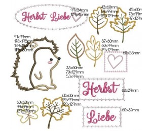 Stickserie - Igelchen Satin Appli